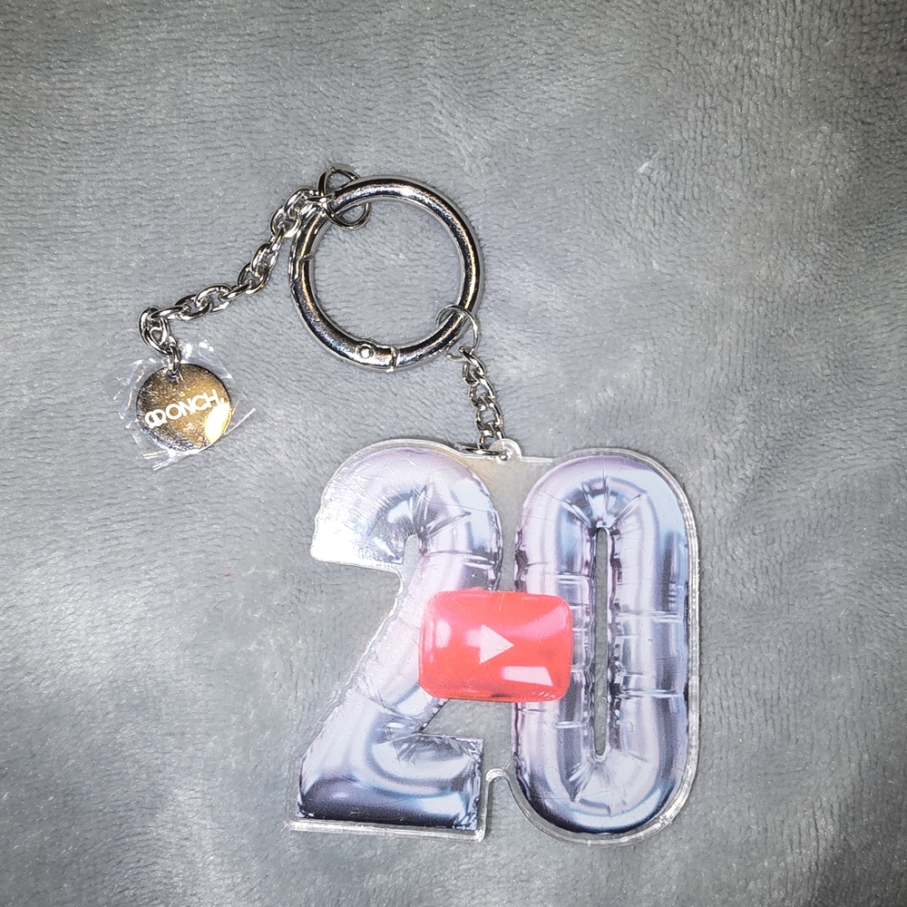 Silver and Pink Keychain